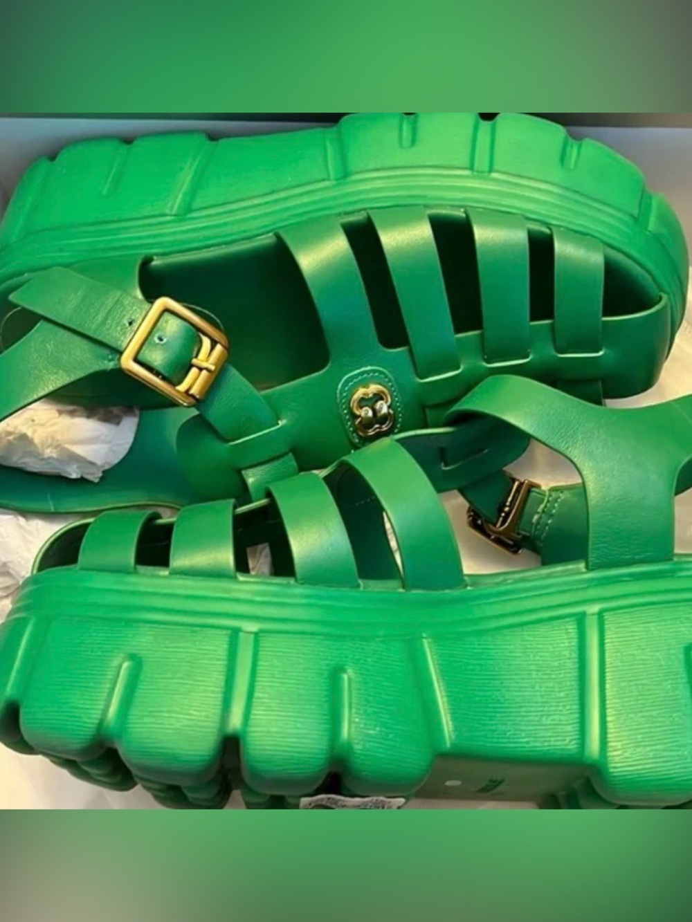 💚BeLLE Platform Fisherman Jelly Sandal💚 NWOB•$125 - Picture 2 of 6